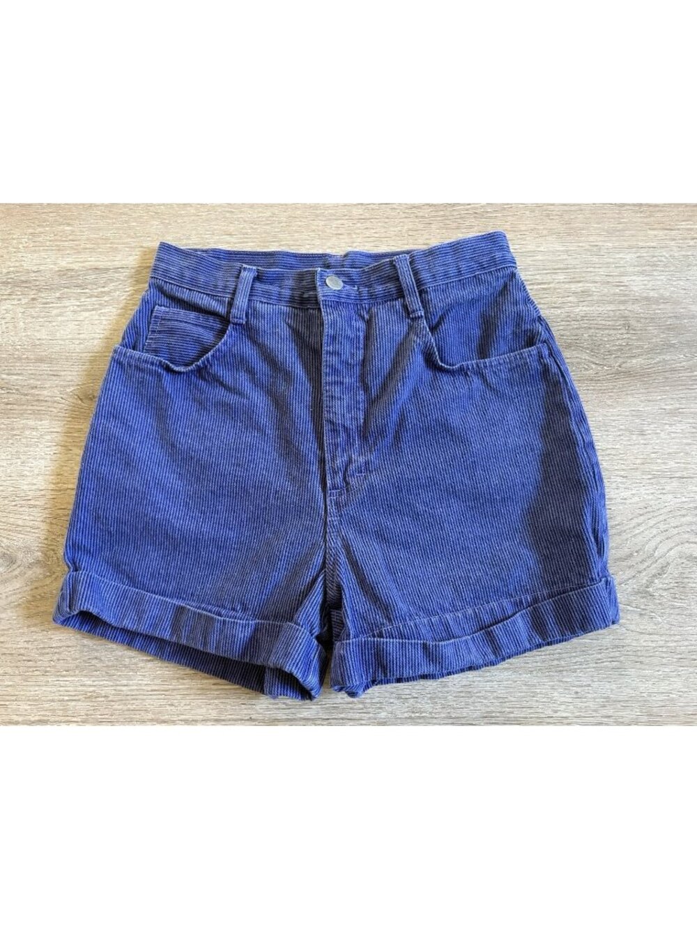 Vintage 90s Corduroy Shorts High-Rise Cotton Size 7/8 Denim Republic